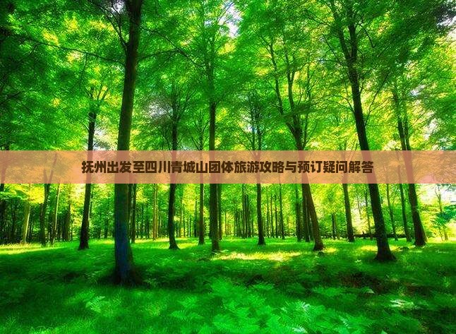 抚州出发至四川青城山团体旅游攻略与预订疑问解答