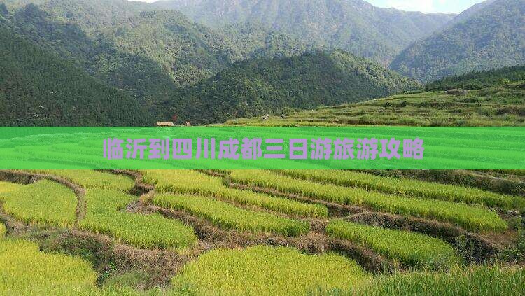 临沂到四川成都三日游旅游攻略