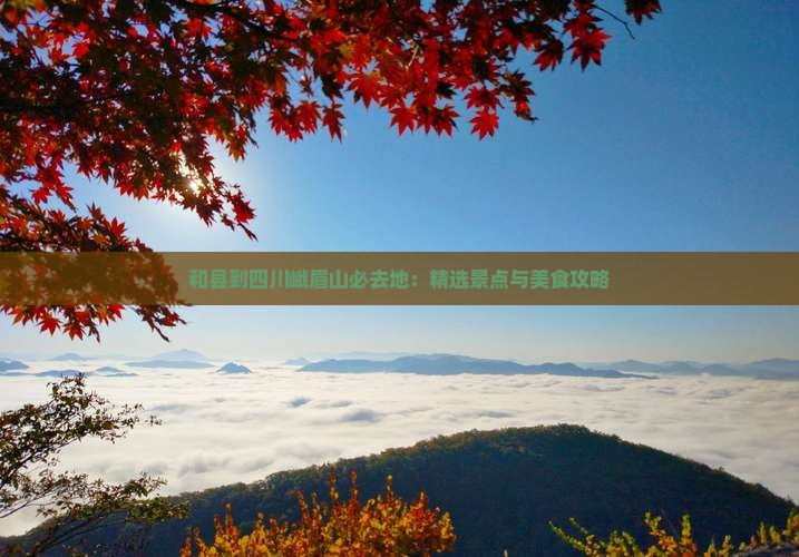 和县到四川峨眉山必去地：精选景点与美食攻略