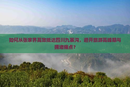 如何从张家界高效抵达四川九寨沟，避开旅游高峰期与拥堵痛点？
