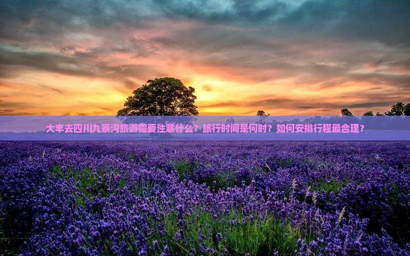 大丰去四川九寨沟旅游需要注意什么？旅行时间是何时？如何安排行程最合理？