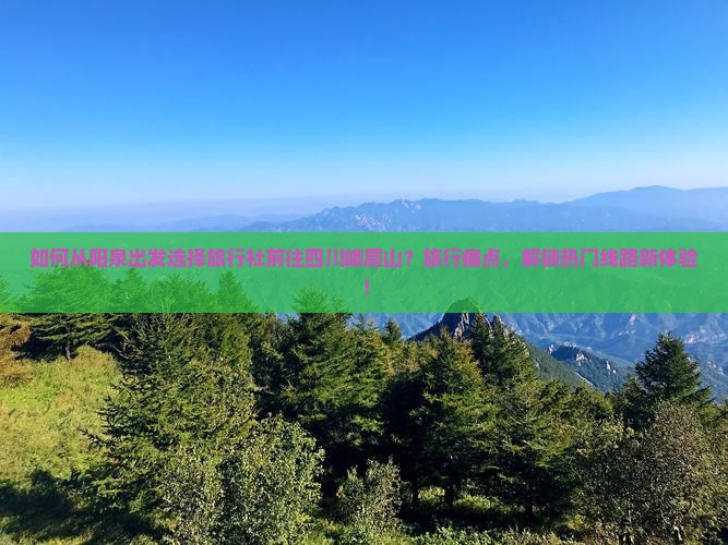 如何从阳泉出发选择旅行社前往四川峨眉山？旅行痛点，解锁热门线路新体验！