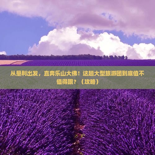 垦利到四川乐山大佛大型旅游团
