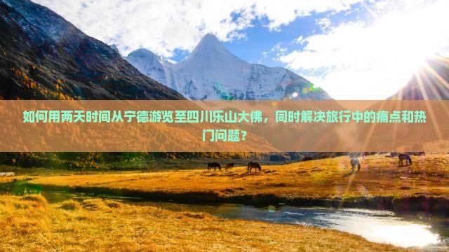 如何用两天时间从宁德游览至四川乐山大佛，同时解决旅行中的痛点和热门问题？