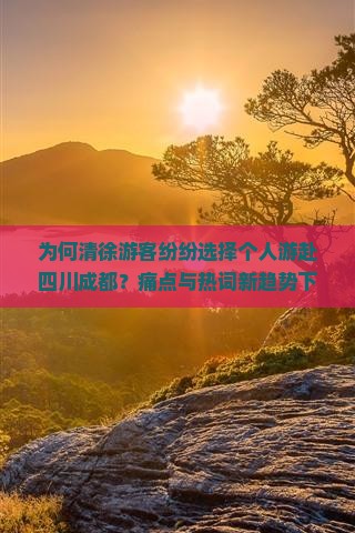 为何清徐游客纷纷选择个人游赴四川成都？痛点与热词新趋势下的旅游选择！