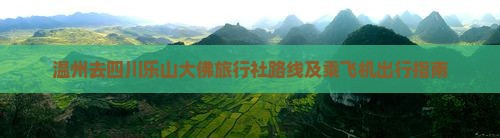 温州去四川乐山大佛旅行社路线及乘飞机出行指南