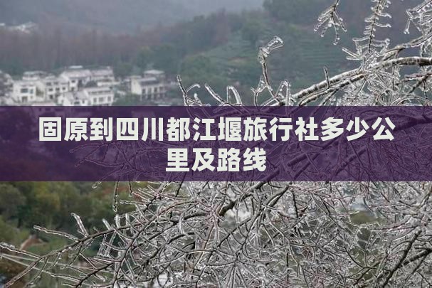 固原到四川都江堰旅行社多少公里及路线