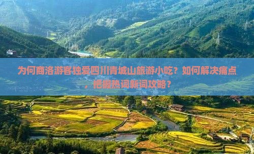 为何商洛游客独爱四川青城山旅游小吃？如何解决痛点，把握热词新词攻略？