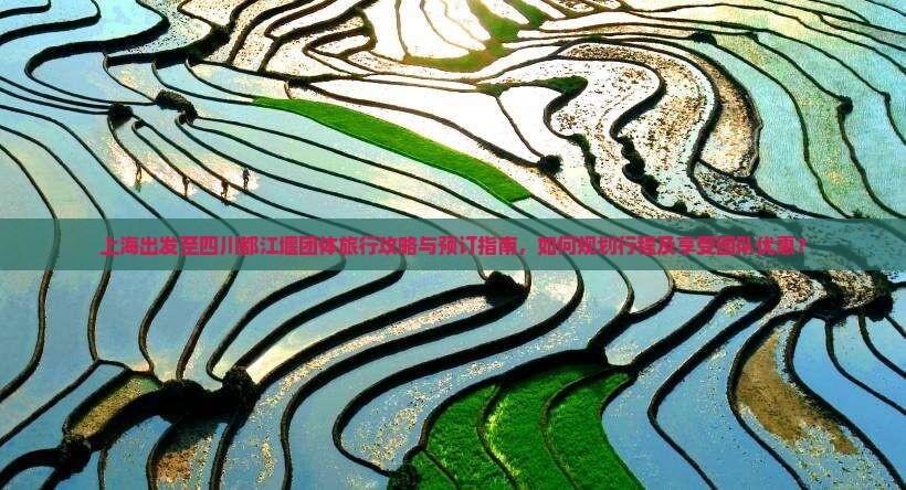 上海出发至四川都江堰团体旅行攻略与预订指南，如何规划行程及享受团队优惠？