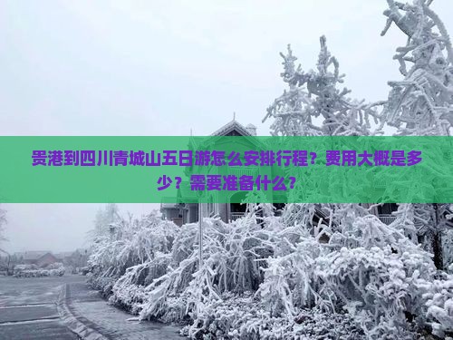 贵港到四川青城山五日游怎么安排行程？费用大概是多少？需要准备什么？