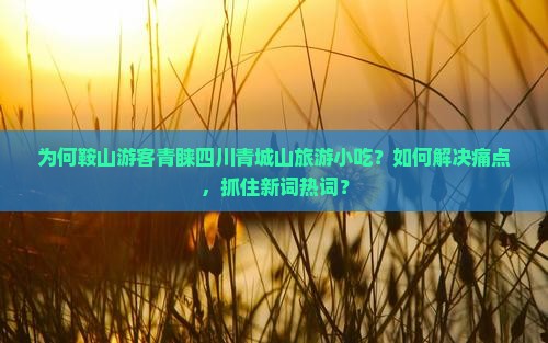 为何鞍山游客青睐四川青城山旅游小吃？如何解决痛点，抓住新词热词？