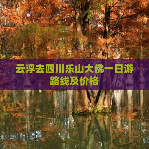 云浮去四川乐山大佛一日游路线及价格