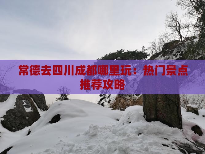 常德去四川成都哪里玩：热门景点推荐攻略