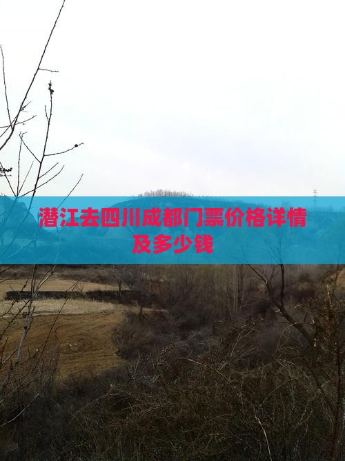 潜江去四川成都门票价格详情及多少钱
