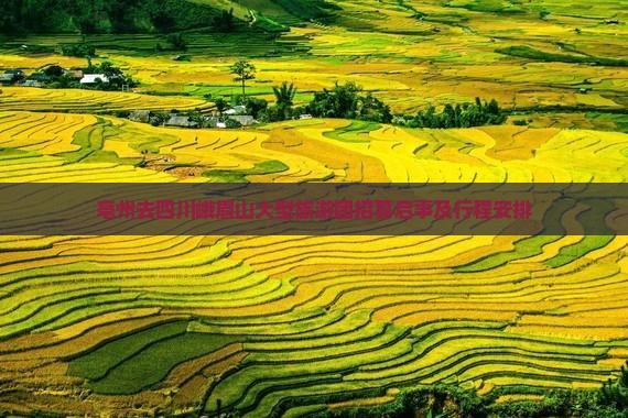 亳州去四川峨眉山大型旅游团招募启事及行程安排