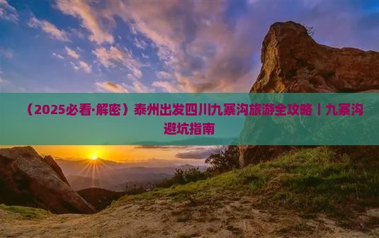 泰州去四川九寨沟一日