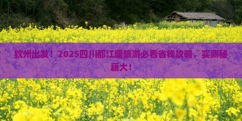 钦州去四川都江堰旅游