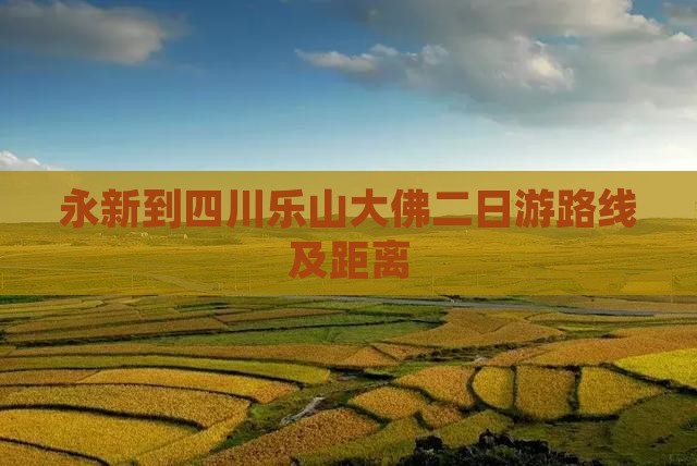 永新到四川乐山大佛二日游