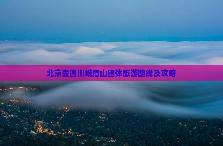 北京去四川峨眉山团体旅游