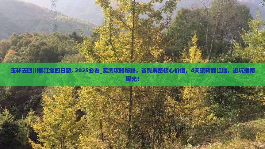 玉林去四川都江堰四日游