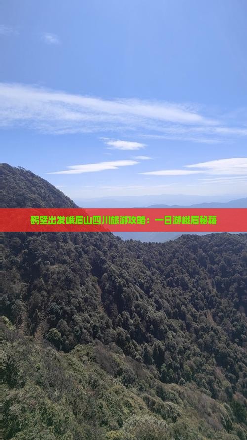 鹤壁出发峨眉山四川旅游攻略：一日游峨眉秘籍