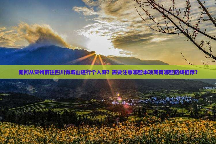 如何从贺州前往四川青城山进行个人游？需要注意哪些事项或有哪些路线推荐？