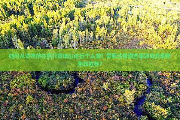 如何从贺州前往四川青城山进行个人游？需要注意哪些事项或有哪些路线推荐？