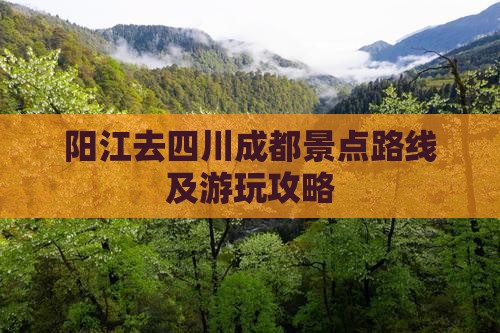 阳江去四川成都景点路线及游玩攻略