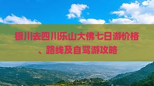 银川去四川乐山大佛七日游价格、路线及自驾游攻略