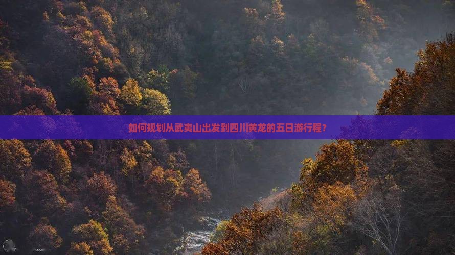 如何规划从武夷山出发到四川黄龙的五日游行程？