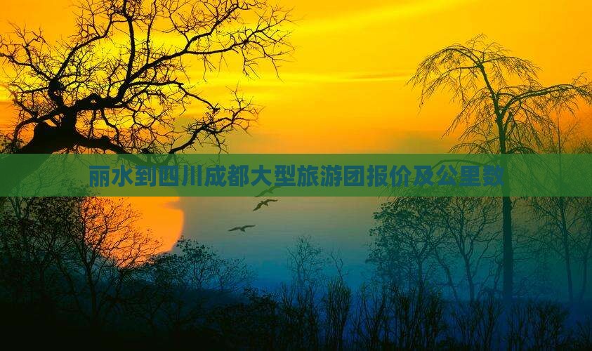 丽水到四川成都大型旅游团报价及公里数