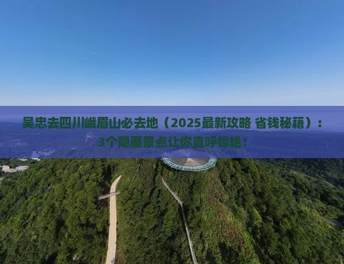 吴忠去四川峨眉山必去地