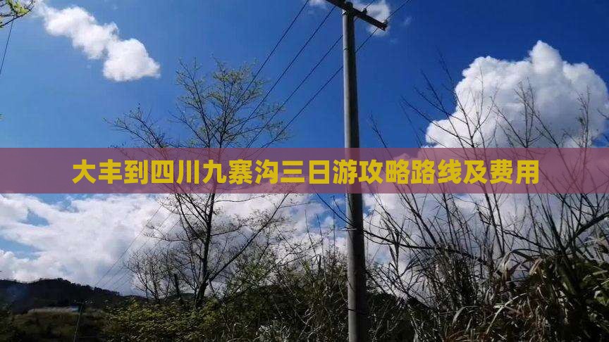 大丰到四川九寨沟三日游 大丰到四川九寨沟三日游