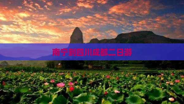 南宁到四川成都二日游