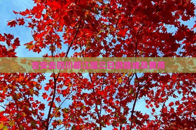 吉安去四川都江堰三日游