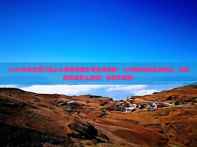 亳州去四川乐山大佛大型旅游团