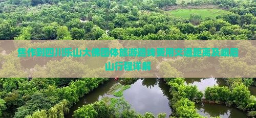 焦作到四川乐山大佛团体旅游