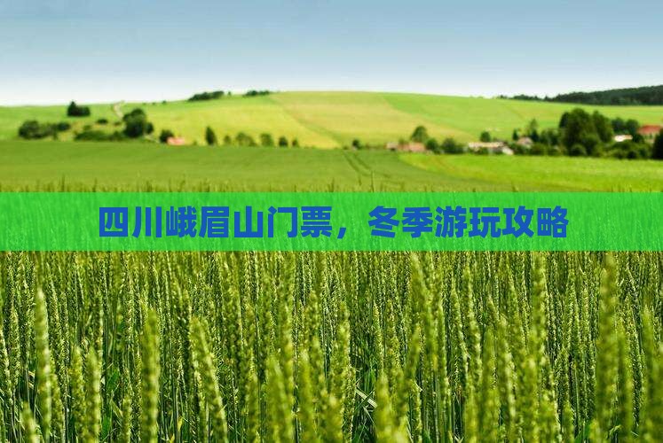 冬天去四川峨眉山门票