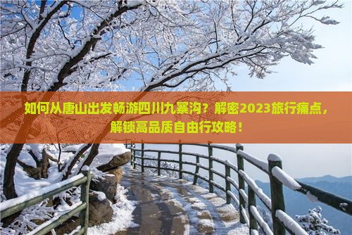如何从唐山出发畅游四川九寨沟？解密2023旅行痛点，解锁高品质自由行攻略！