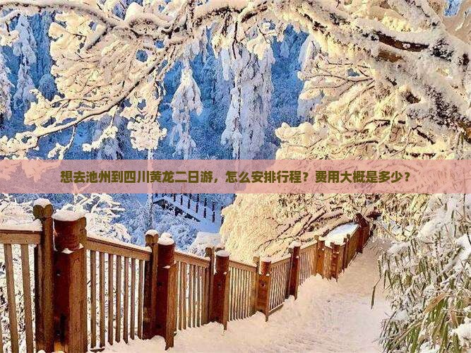 想去池州到四川黄龙二日游，怎么安排行程？费用大概是多少？