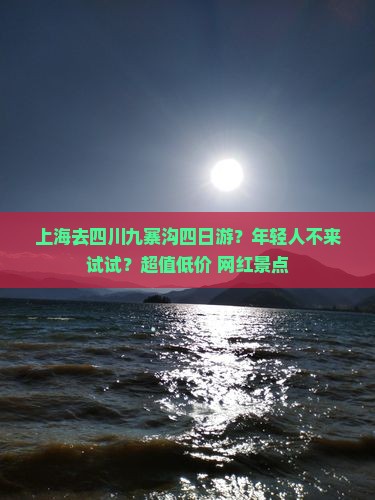 上海去四川九寨沟四日游？年轻人不来试试？超值低价+网红景点