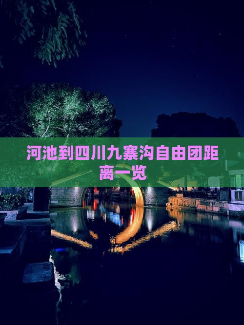 河池到四川九寨沟自由团距离一览