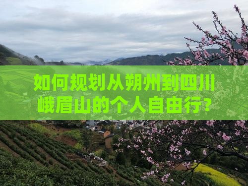 如何规划从朔州到四川峨眉山的个人自由行？