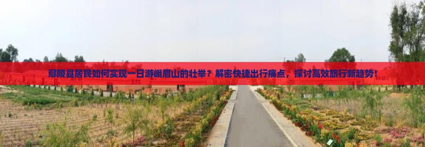 鄢陵县居民如何实现一日游峨眉山的壮举？解密快捷出行痛点，探讨高效旅行新趋势！