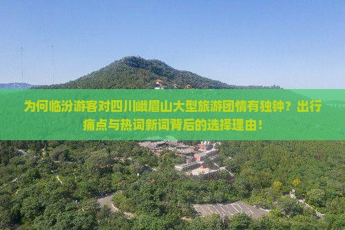 为何临汾游客对四川峨眉山大型旅游团情有独钟？出行痛点与热词新词背后的选择理由！