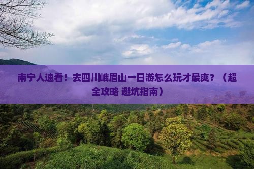 南宁去四川峨眉山一日