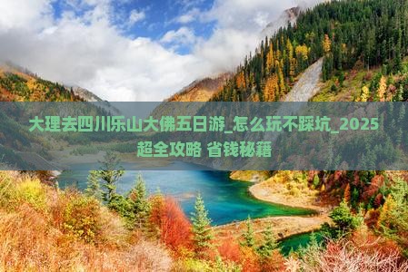 大理去四川乐山大佛五日游 大理去四川乐山大佛五日游