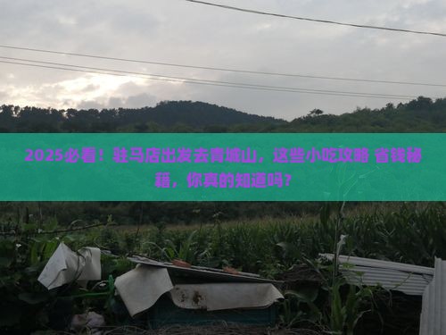 驻马店到四川青城山旅游小吃