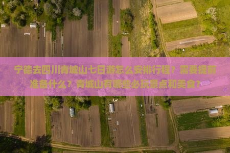 宁德去四川青城山七日游怎么安排行程？需要提前准备什么？青城山有哪些必玩景点和美食？