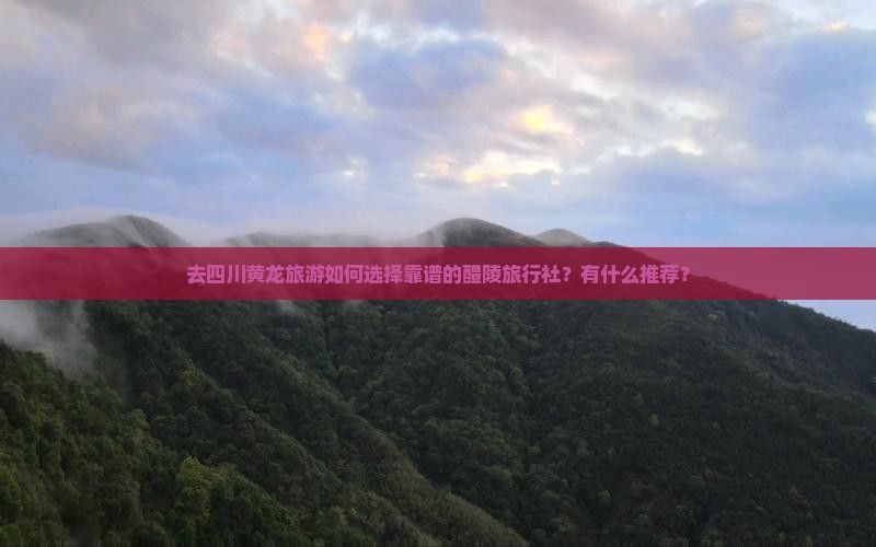 去四川黄龙旅游如何选择靠谱的醴陵旅行社？有什么推荐？